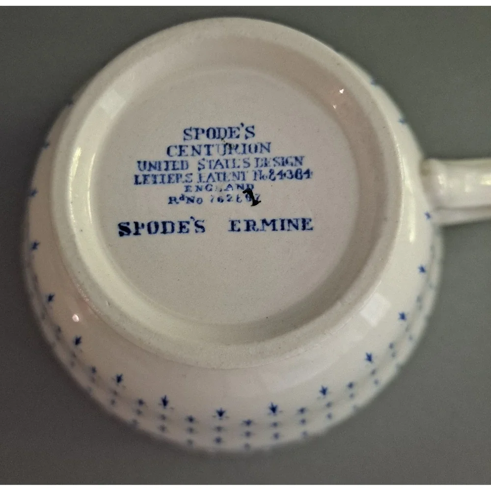 ERMINE-BLUE CUP & SAUCER SET FOOTED BY COPELAND SPODE